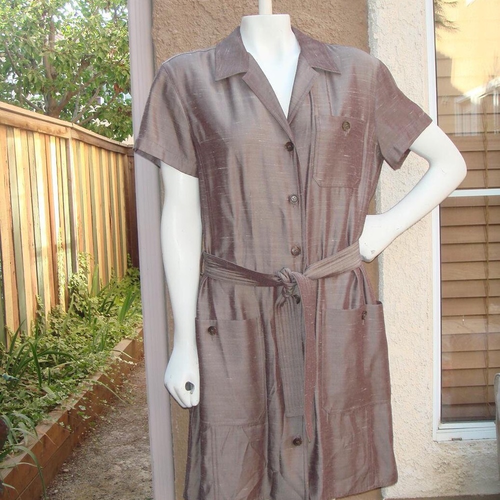 Emanuel Ungaro raw silk office dress